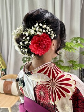 ゼストソエル(ZEST soell) 卒業式ヘア　生花　アレンジ　シニヨン【立川/soell/水島】