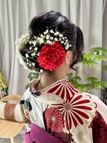 ゼストソエル(ZEST soell) 卒業式ヘア 生花 アレンジ シニヨン【立川/soell/水島】