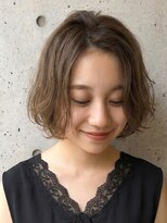 トゥルートラスト 和戸店(True Trust)&nbsp;ミニボブ×アッシュブラウン×ナチュラルパーマUP