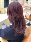 小顔くびれヘア◎ピンクブラウン×韓国風ロングレイヤー