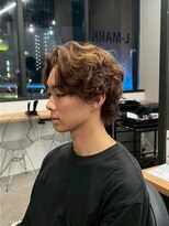 リッチブランドアンドコー 守口店(Rich Brand&Co)&nbsp;メンズボブロングロン毛パーマメンズヘアメンズパーマ