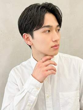 ヨシザワインク ハコザキ 水天宮前 日本橋人形町(YOSHIZAWA Inc.HAKOZAKI) 爽やかビジネスショート×センターパート/マッシュ/パーマ