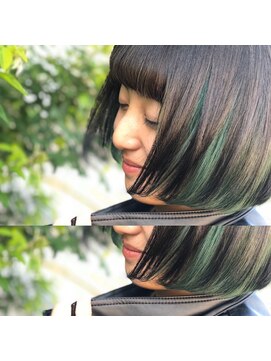 ボアビューティオリジナルアート boa beauty original art インナーグリーンショートボブ