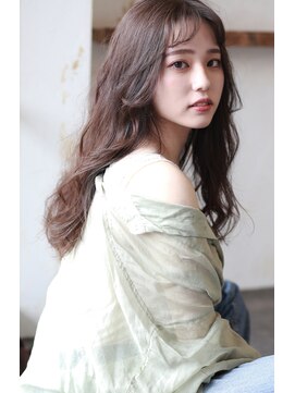 ラファンジュ ヘアー クレオ(Rohange hair Creo) 【Creo】エアリーバング×フォギーベージュ#オリーブカラー#小顔