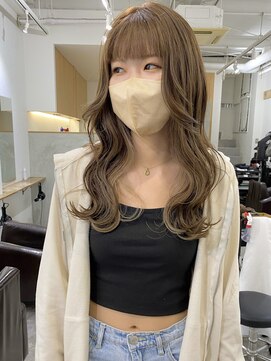 ソイ コンク 下北沢(soi conc) ハイトーンインナーカラー/波巻きロング/抜きっぱなしブリーチ