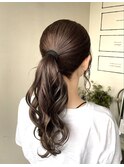 大人ポニーテールアレンジ