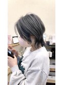 灰色オオカミヘア