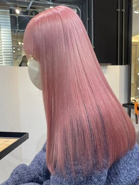 ベレーザ 原宿(Beleza) 3539ベビーピンク艶髪ハイトーンカラーオンブレホワイトピンク