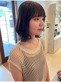 切りっぱなしゆるふわボブ