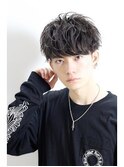 無造作細束ソフトツーブロック刈り上げマッシュ