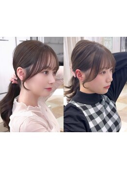顔周り“似合わせカット”はおまかせ！骨格や髪質を見極め、巻くだけでキマる顔まわりのデザインが大人気♪