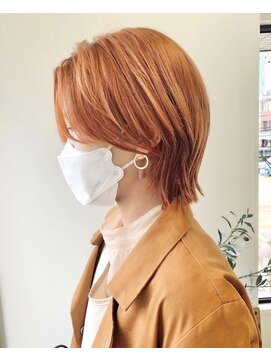 リグリー(regree) ハンサムショート/ショートウルフ/オレンジベージュ/髪質改善