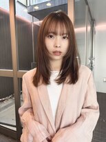 フィルムス 田町芝浦(FILMS) ブリーチなしチェリーブラウン髪質改善イルミナカラー前髪/田町