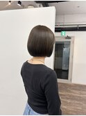 アッシュベージュ×ボブ