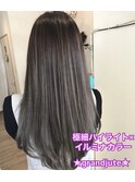 白髪ぼかし　カラー　ハイライト　デジタルパーマ