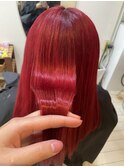 ☆１ブリーチ☆高発色ワインレッド☆