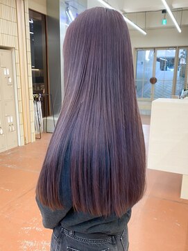 パークレーン アイス イヴェン(park lane ICI yeven) ブリーチなし切りっぱなしボブミディアムレイヤーボブ夏カラー