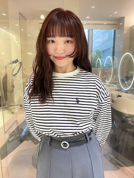 マイル 渋谷(mile) レッドブラウン×顔周りレイヤー