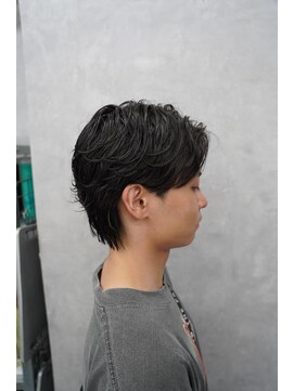 クロムトウキョウ ザ バーバー ネオン 新宿店(CHROM TOKYO the Barber ne/on) ナチュラルセンターパート×ニュアンスパーマ