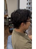 ショートグランジパーマ