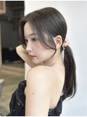 流れる顔周り