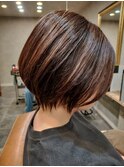 肩下ロングからショートボブ[30代40代50代60代]