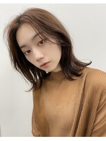 キース ヘアアンドメイク 恵比寿(kith. hair&make)&nbsp;簡単スタイリング 外ハネくびれヘア ミディアム レイヤーヘア