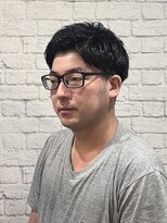 グレイスフルバーバー 赤坂見附店&nbsp;カッチリ目なアップバングスタイル