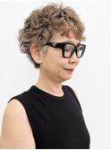 大人60代女性のふんわりエアリーショートパーマ