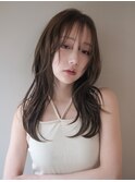 ハッシュカット/グレージュ/デザインカラー/ミディアムヘア