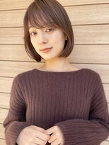 流し前髪でやわらかシースルーボブ◎くびれ/イメチェン