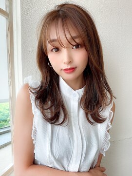 アフロート ディル(AFLOAT D'L) 大人かわいいひし形シルエット ショコラグレージュ 外ハネ 小顔