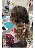 ツインテールのアシンメトリー風