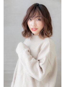 カバーヘア イヴ 戸頭店(COVER HAIR EVE) デザインカラーハイライトくせ毛風くびれヘアY戸頭20代30代40代