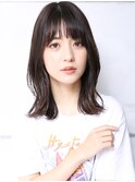 大人可愛い小顔秋カラーこなれミディ A7