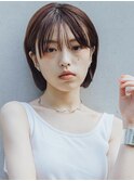大人かわいい 小顔 暗髪ボブ ミニボブ ボブヘア