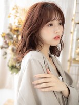 カバーヘアアンドスパ ブリス 浦和(COVER HAIR&SPA bliss)&nbsp;透け感ベージュピンク外国人風くびれミディa浦和20代30代40代