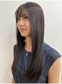 艶感で魅せる艶グレージュ<銀座/艶髪/酸性ストレート/艶感>