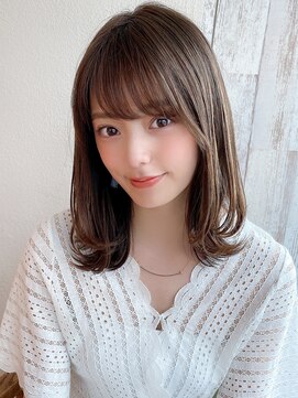 アフロート ディル(AFLOAT D'L) 大人かわいい 2wayバング  グレージュ くびれヘア 髪質改善