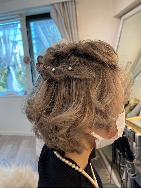 ミディアムヘアアレンジ