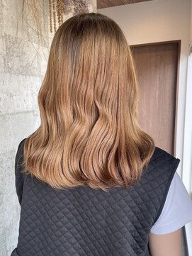ミルヘアデザイン(mil hair design) ミルクティーベージュダブルカラーグレージュカラーハイライト