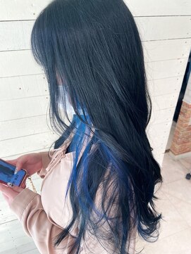 ルノン フィージュ(LUNON fieju) インナーカラーBLUE/ダークブルージュ/インナーカラー/ロング