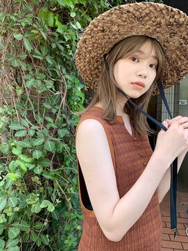 ローレンジウ(LOREN JU) 透明感髪質改善ベージュダブルカラーミルクティーグレージュ