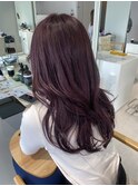 福井 大和田 ブリーチなしダブルカラー ピンクバイオレット