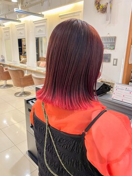 ネオリーブアイム 横浜西口店(Neolive aim) パッと目を引くお洒落さんに、裾カラー【成田】