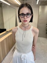 ペレ 渋谷(PELE)&nbsp;デザインカラー/レイヤーカット/ウェットヘア/オリーブベージュ