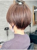 メルティカラー白髪ぼかし似合わせカットショートボブ30代40代