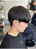 黒髪マッシュナチュラルマッシュメンズヘア韓国ツーブロック