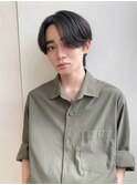 センター分け 毛流れパーマ ニュアンスパーマ
