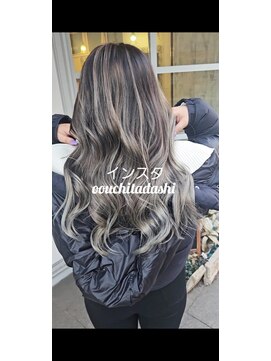 シェリー(cherie) コントラストバレイヤージュ×シルバーグレージュ